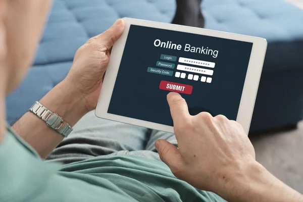 A banca online — Fotografia de Stock