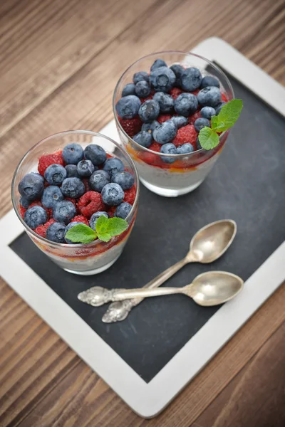 Pudding met chia zaden — Stockfoto