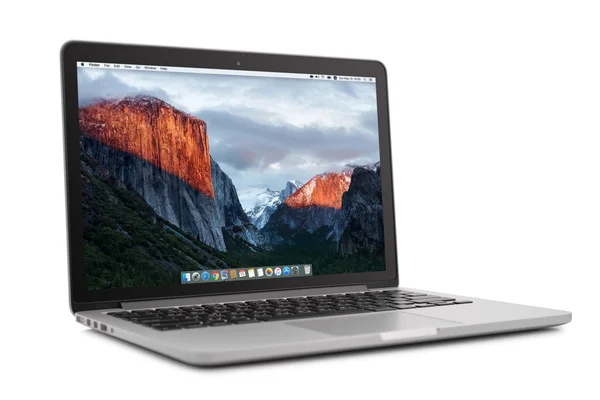 Retina Ekran ile MacBook Pro ile — Stok fotoğraf