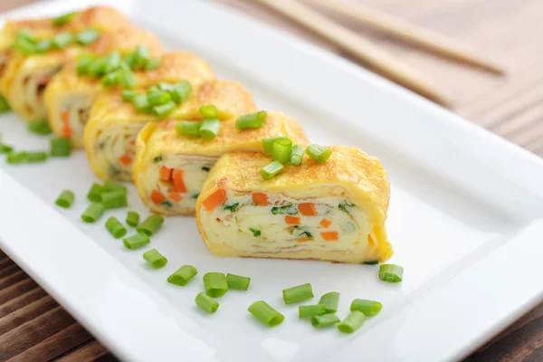 Japanese rolled omelette — Stock Photo, Image
