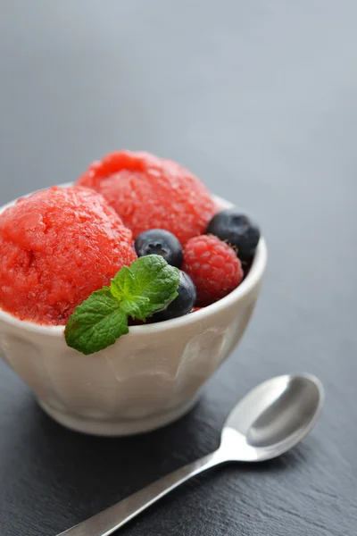 Fruit strawberry sorbet — Stock Photo, Image