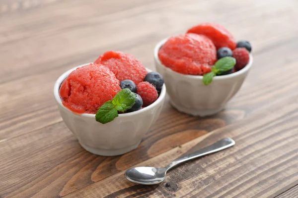 Fruit strawberry sorbet — Stock Photo, Image