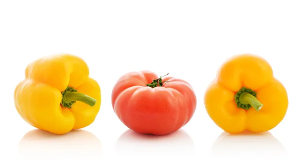 Sweet pepper and tomato — Stock Photo, Image