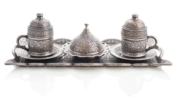 Traditional turkish coffee set — Stock Photo, Image