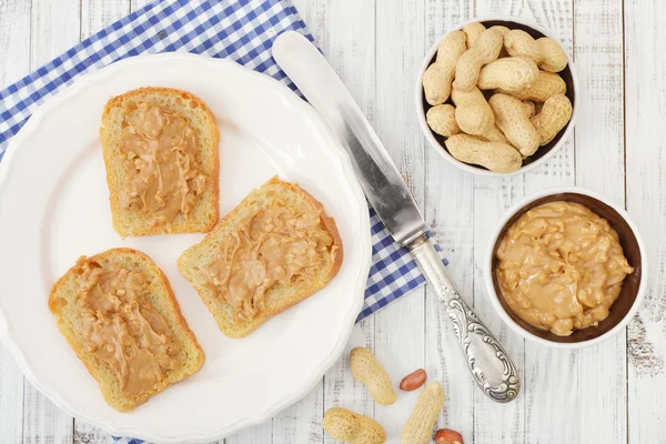 Peanut butter sandwich — Stock Photo, Image