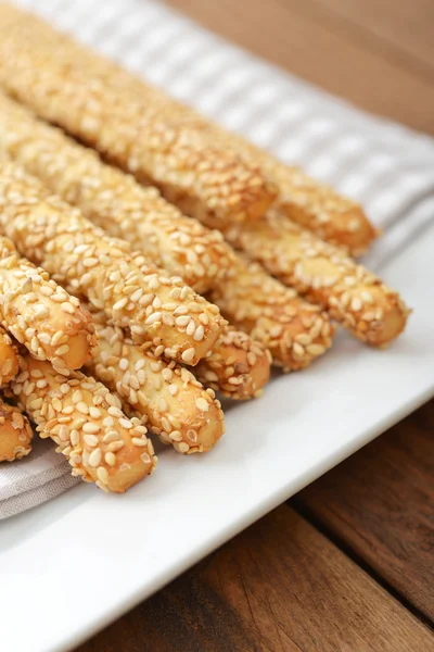 Bread sticks with sesame — Stock Photo, Image