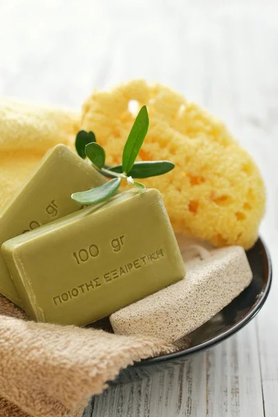 Greek olive soap — Stock Photo, Image