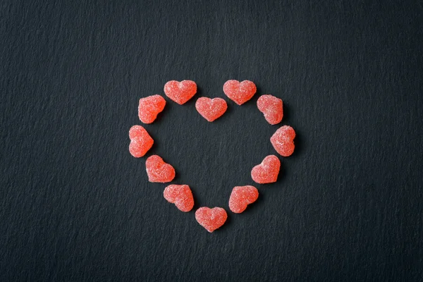 Candy in shape of hearts — Stock Photo, Image