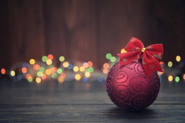 Red christmas decorative ball — Stock Photo, Image