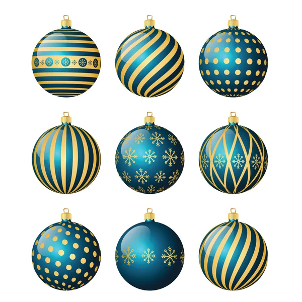 Set of christmas balls — Stock Vector