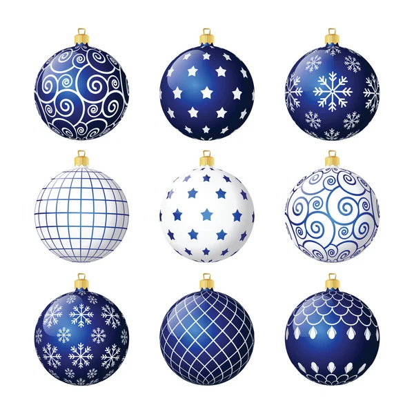 Ensemble de boules de Noël — Image vectorielle