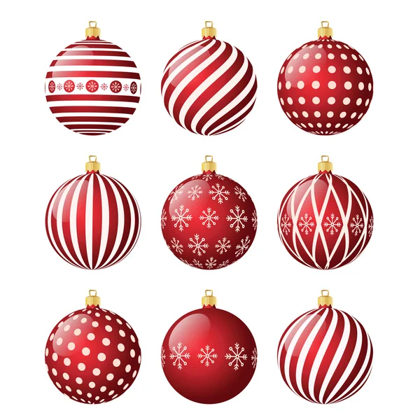 Set kerstballen — Stockvector