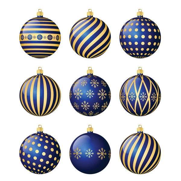 Set of christmas balls — Stock Vector