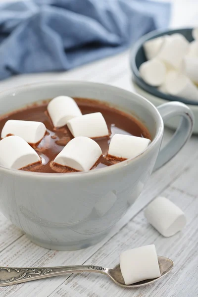 Varm choklad och marshmallows — Stockfoto