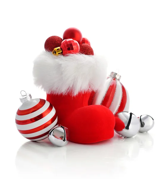 Red Santa's boots — Stock Photo, Image