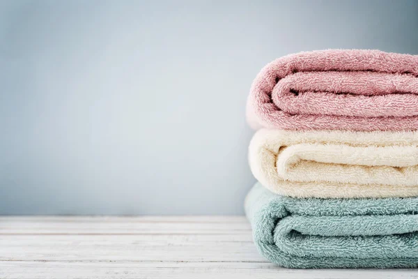 Stack of bath towels — Stock Photo, Image