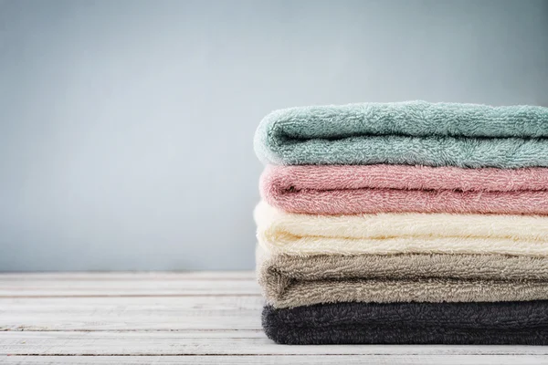 Stack of bath towels — Stock Photo, Image