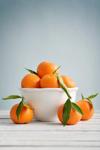 Tangerines με φύλλα — Φωτογραφία Αρχείου