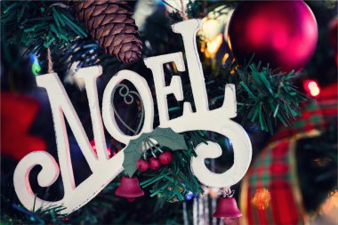 Noel dekorasyon kelime Noel Xmas ağacı