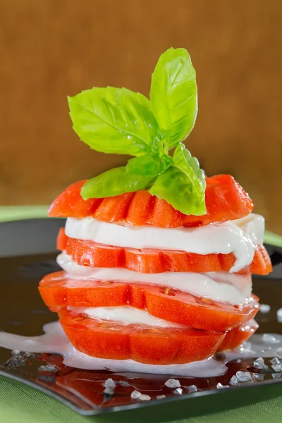 Fresh stack of caprese salad — Stock Photo, Image