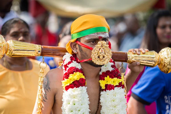 Georgetown, Penang, Malaysia.  January 24, 2016.  Hindu festival to worship God Muruga — Stock Photo, Image