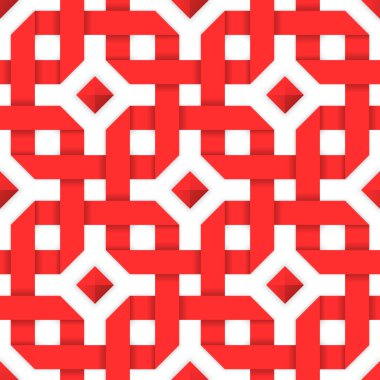 Kırmızı iç içe kurdeleler. Seamless modeli