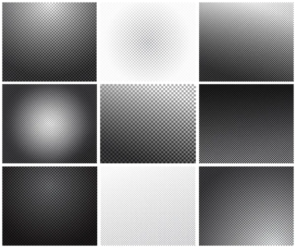 Set of transparency grid. Vector backgrounds — Stock Vector