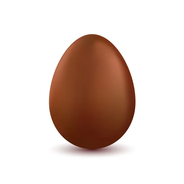Huevo de Pascua de chocolate vectorial aislado en blanco — Vector de stock