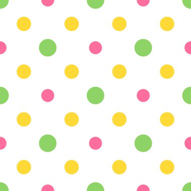 Kesintisiz renkli polka desen Paskalya yumurtaları için