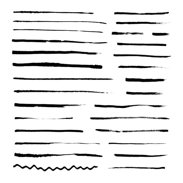 隔离在白色上的一组格子艺术画笔 — 图库矢量图片