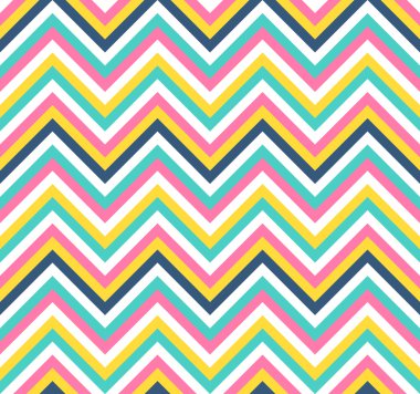 Kesintisiz renkli chevron vektör desen