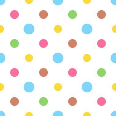 Kesintisiz renkli polka desen Paskalya yumurtaları için