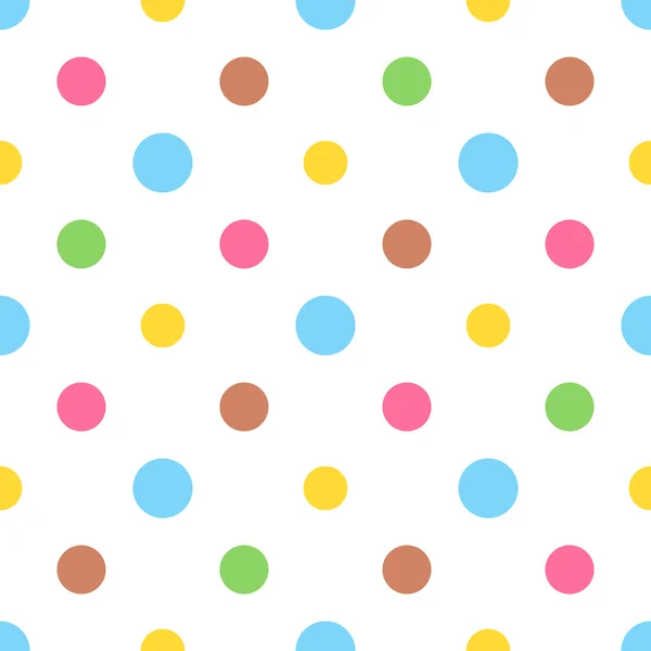 Nahtlose bunte Polka-Muster für Ostereier — Stockvektor