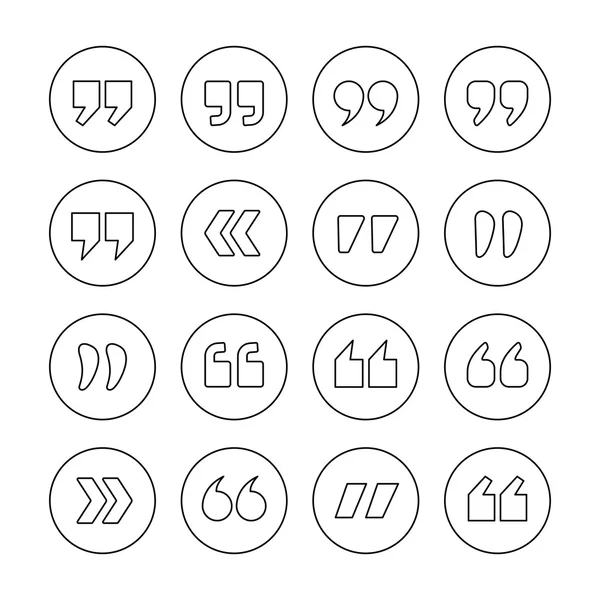 İşaretleri anahat daire vektör simgeler alıntı