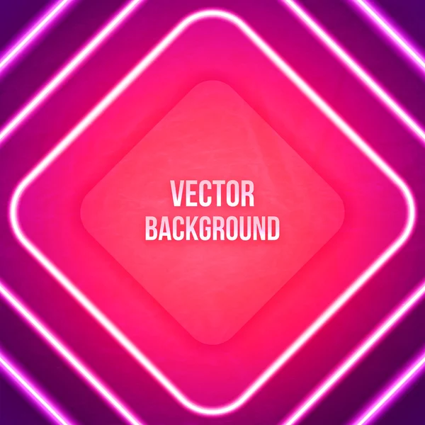 Abstract Vector Geometric Background. Glowing squares — Stock Vector