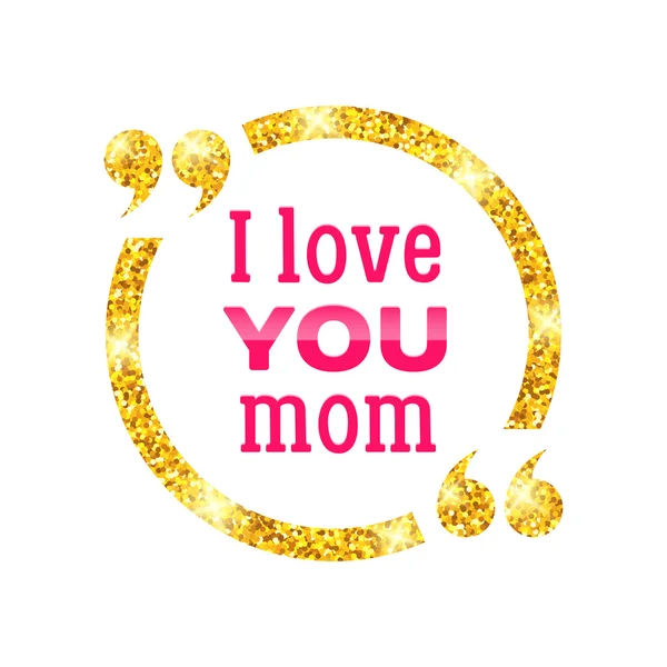 我爱你妈妈。快乐的母亲节背景 — 图库矢量图片