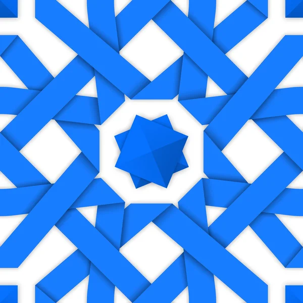 Motif vectoriel sans couture avec rayures croisées bleues — Image vectorielle