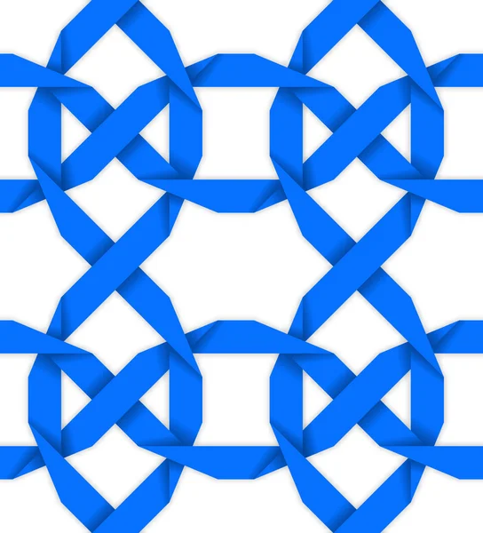 Motif vectoriel sans couture avec rayures croisées bleues — Image vectorielle