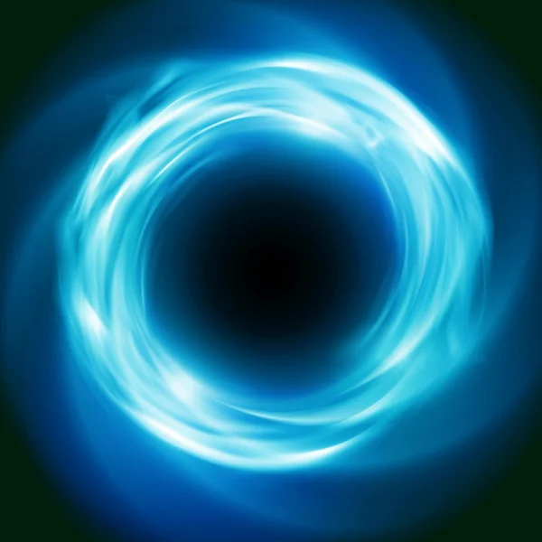 Kosmischer Vektorhintergrund mit blau glühendem Wirbel — Stockvektor