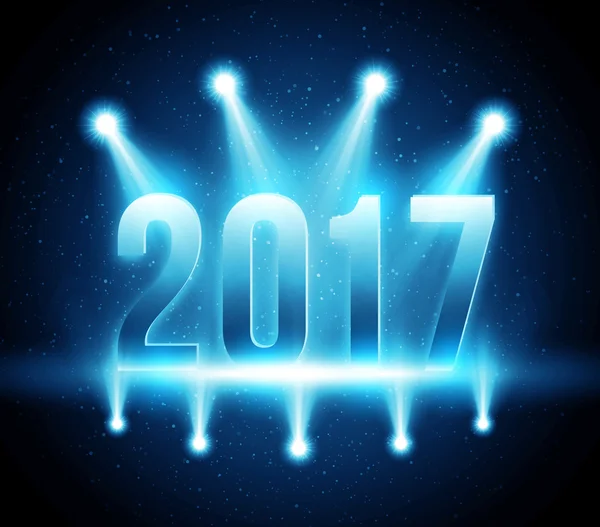 Nieuwjaar 2017 feestelijke partij vector achtergrond — Stockvector