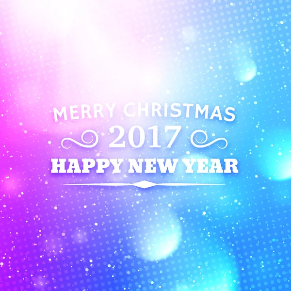 Merry Christmas and Happy New Year 2017 — Stock Vector