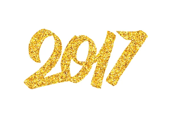 Новорічна листівка 2017 року з каліграфією — стоковий вектор