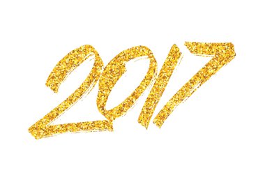 Hat sanatı ile yeni yıl 2017 tebrik kartı