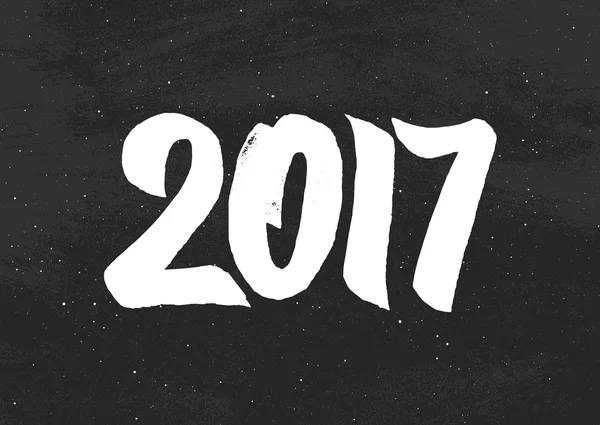 Feliz Año Nuevo 2017 saludos en pizarra negra — Archivo Imágenes Vectoriales