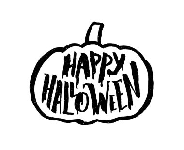 Mutlu Cadılar Bayramı vintage afiş tipografi ile