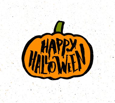 Mutlu Cadılar Bayramı vintage afiş tipografi ile