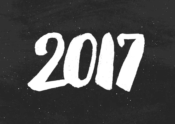 Feliz Año Nuevo 2017 saludos en pizarra negra — Archivo Imágenes Vectoriales