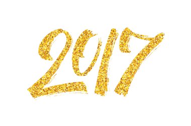 Hat sanatı ile yeni yıl 2017 tebrik kartı