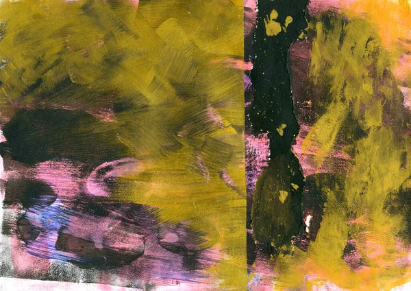 Black gold pink acrylic paint texture. Modern art — Stock Photo, Image
