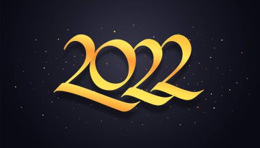 Mutlu yıllar 2022 tipografisi